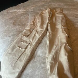 The Frankie Shop Cream Cargo Pants
